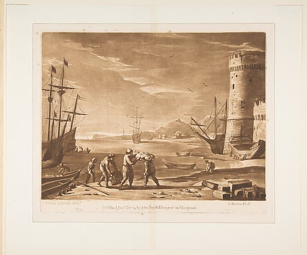 Seaport with Sailors Loading Merchandise, by Richard Earlom