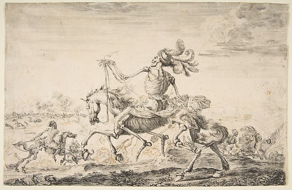 Death on the Battlefield, from 'The five deaths' (Les cinq Morts), by Stefano della Bella