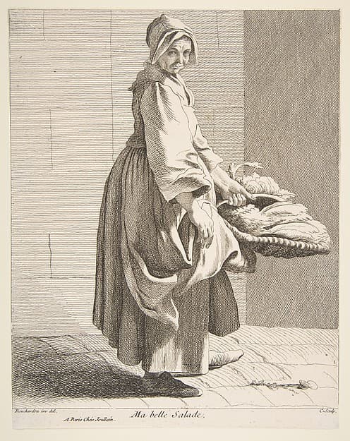 Lettuce Seller, by Anne Claude Philippe de Tubières, comte de Caylus