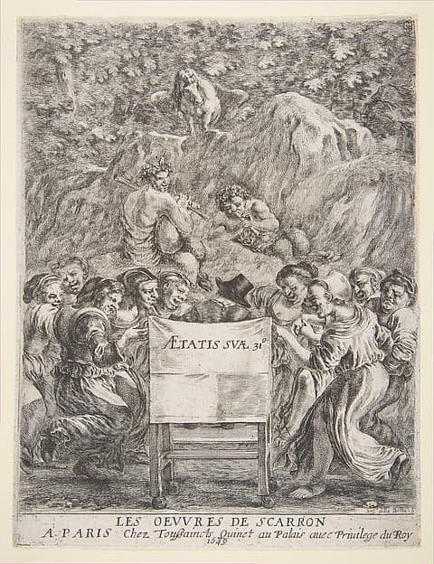 Frontispiece for Les Oeuvres de Scarron, by Stefano della Bella
