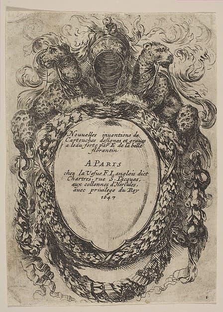Cartouche with Title: Nouvelles inventions de Cartouches, by Stefano della Bella