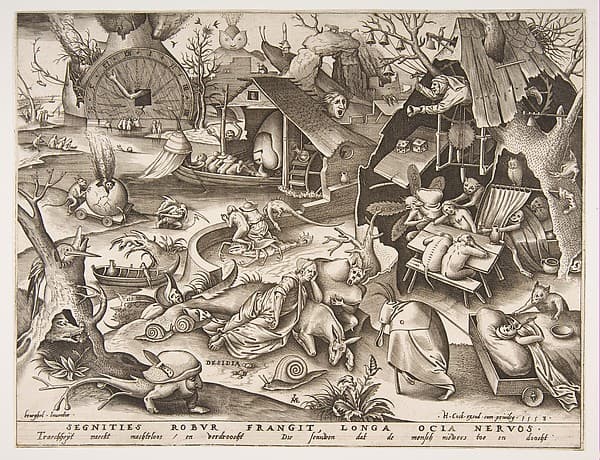 Sloth (Desidia), from "The Seven Deadly Sins", by Pieter van der Heyden