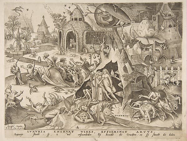 Lust (Luxuria) from The Seven Deadly Sins, by Pieter van der Heyden
