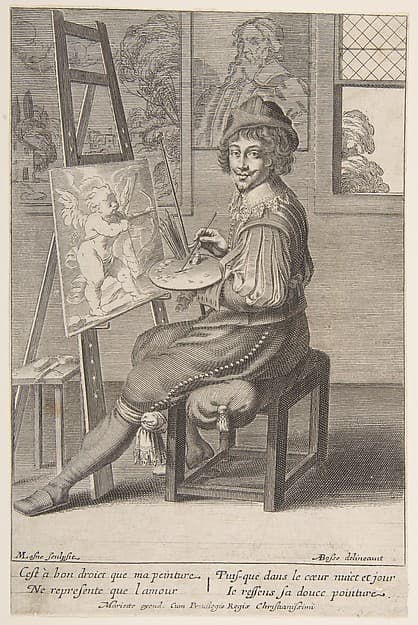 Painter at an Easel, by Michel Lasne