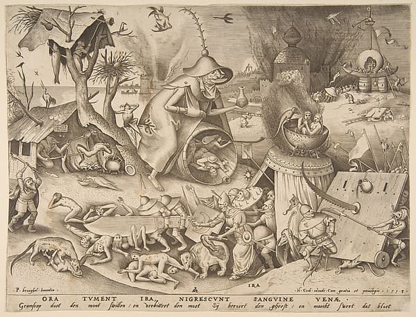Anger (Ira), from the series The Seven Deadly Sins, by Pieter van der Heyden