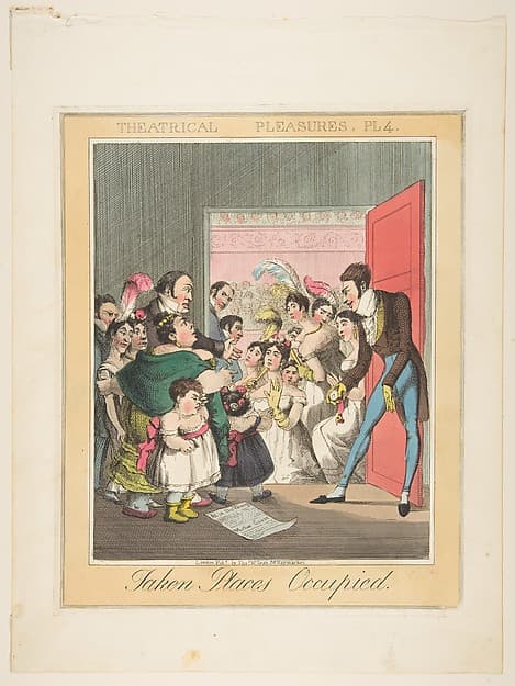 Theatrical Pleasures, Plate 4: Taken Places Occupied, by Theodore Lane
