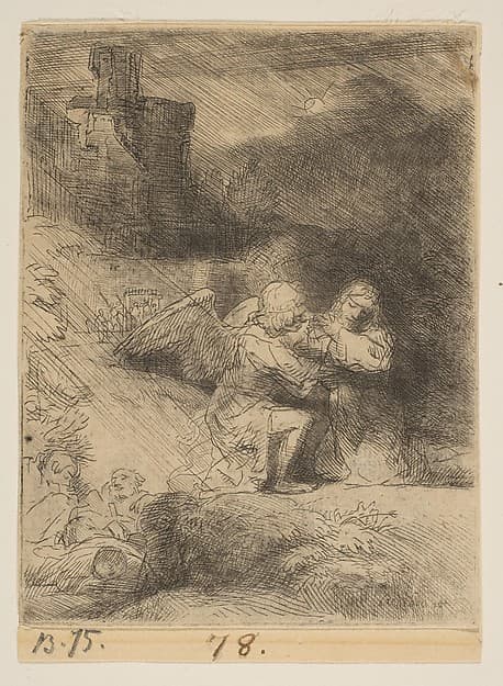 The Agony in the Garden, by Rembrandt (Rembrandt van Rijn)