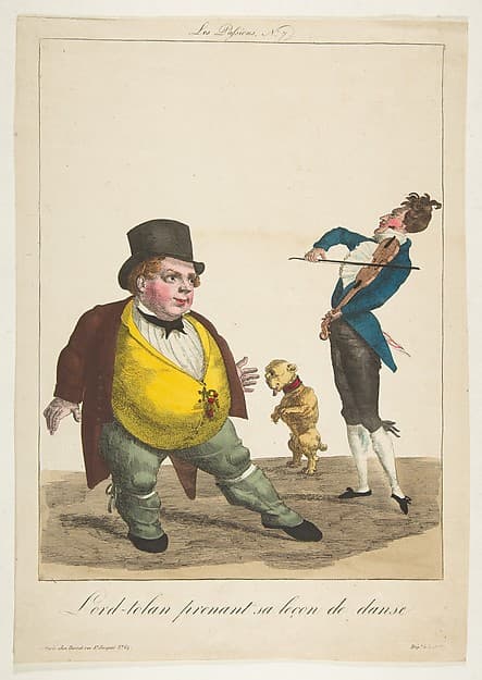 Lord-tolan prenant sa leçon de dance, La Passions, No. 7, by Basset