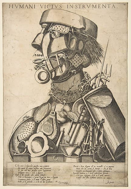 The Instruments of Human Sustenance (Humani Victus Instrumenta): Cooking, by Giuseppe Arcimboldo
