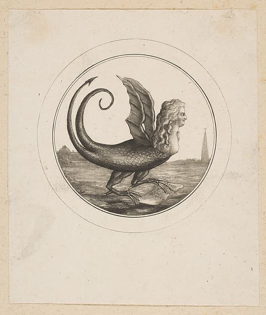Caricature Showing Marie Antoinette as a Dragon, by Anonymous, French, 18th century