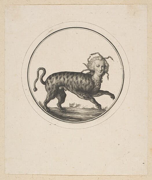 Caricature Showing Marie Antoinette as a Leopard, by Anonymous, French, 18th century