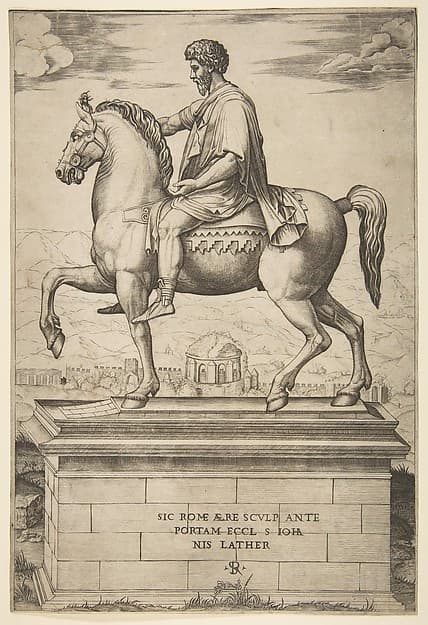 Equestrian Statue of Marcus Aurelius, by Marco Dente
