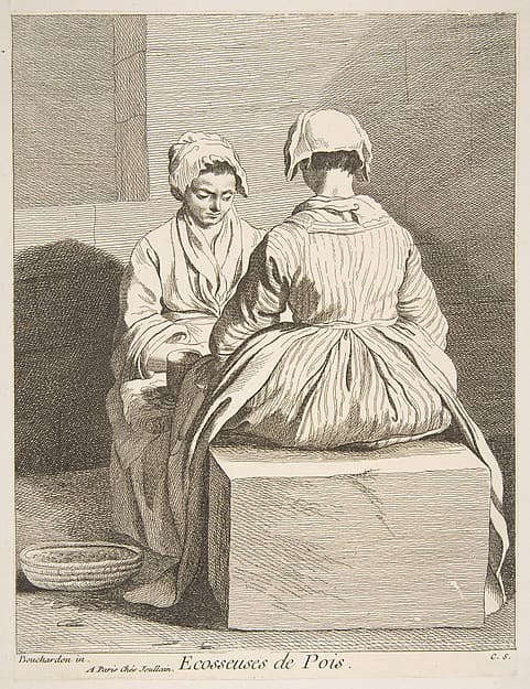 Pea Shellers, by Anne Claude Philippe de Tubières, comte de Caylus