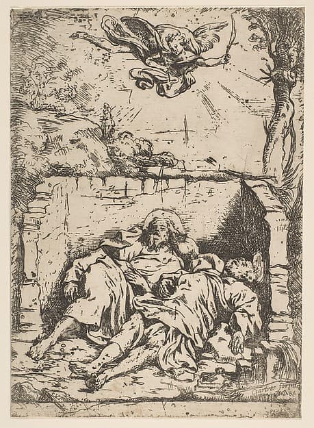 Death of St. Peter and St. Paul (Saint Pierre et Saint Paul dans le tombeau), by Claude Vignon