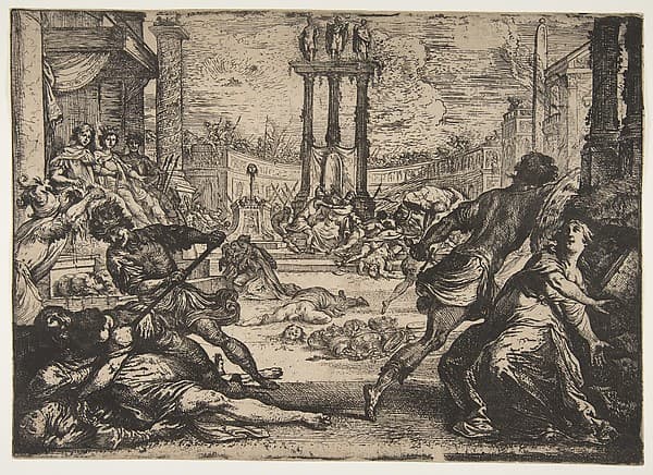 A Massacre by the Triumvirate, by Claude Vignon