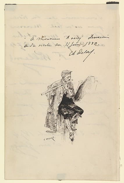 Flutist, by Charles-Edouard Delort