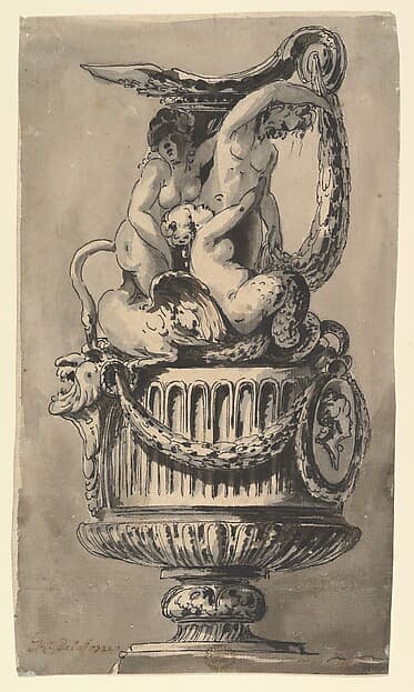 Design for a Ewer, by Jean Charles Delafosse
