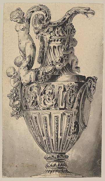 Design for a Ewer, by Jean Charles Delafosse