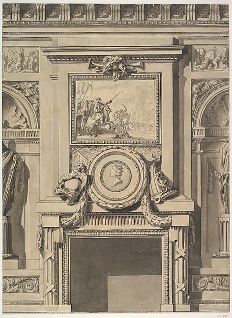 Design for a Chimneypiece, by Jean Charles Delafosse