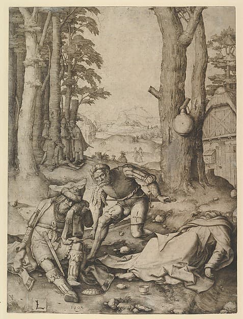 Mohammed and the Monk Sergius, by Lucas van Leyden