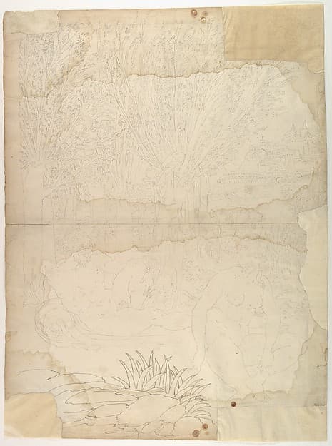 Ornamental Drawing, by Anonymous, French, 16th century