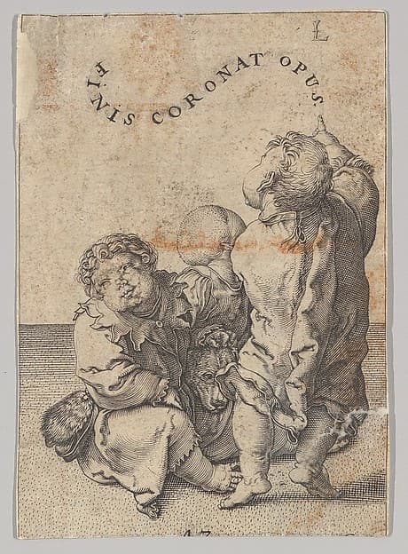 Poet Virgil Suspended in a Basket, detail (copy), by Lucas van Leyden