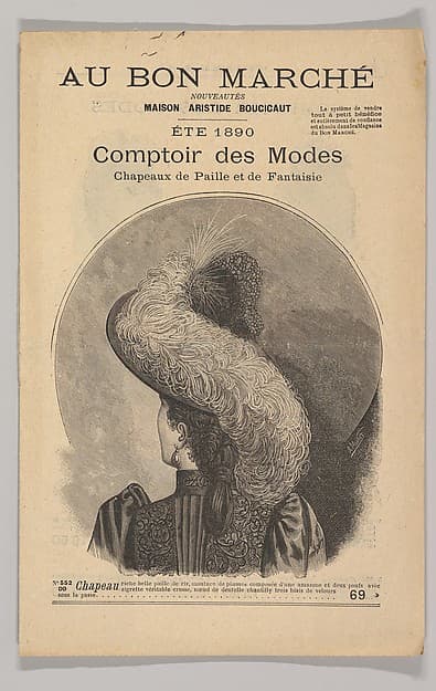 Au Bon Marché-Comptoir des Modes, Chapeaux de Paille de Fantaisie, Éte 1890