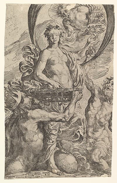 Jupiter, Pluto and Neptune Offering their Riches to Fortune, by Pierre Brebiette