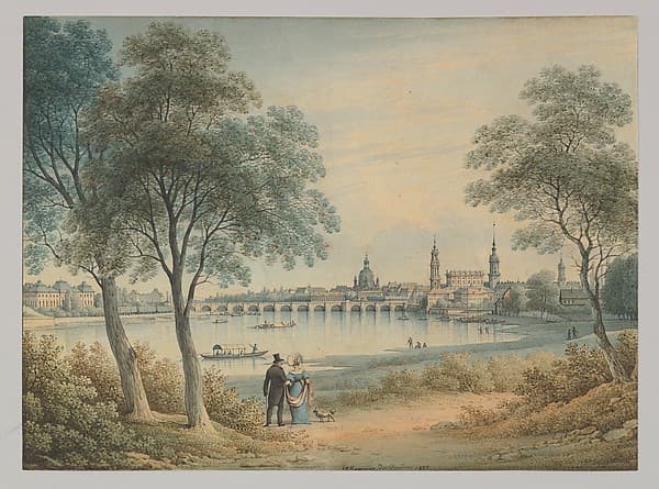 View of Dresden from the West, by Christian Gottlob Hammer