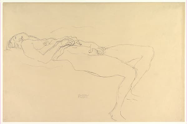 Reclining Nude, by Gustav Klimt