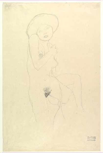 Standing Nude, by Gustav Klimt