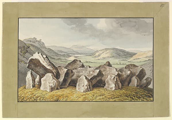 A Prehistoric Stone Circle on a Mound, an Extensive Landscape Beyond, by Johann Heinrich Wilhelm Tischbein