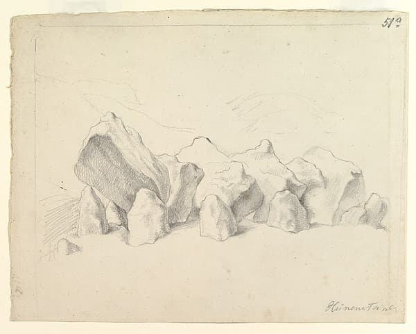 A Prehistoric Stone Circle on a Mound, an Extensive Landscape Beyond, by Johann Heinrich Wilhelm Tischbein