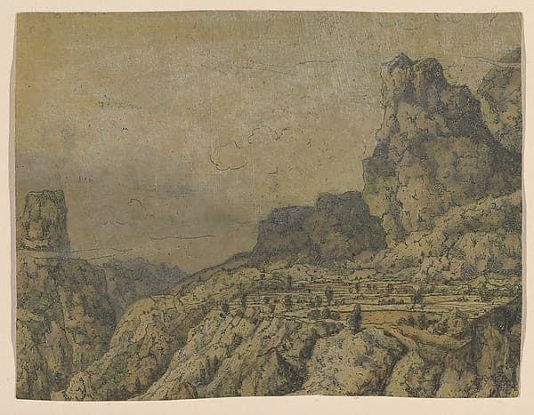 Mountain Valley with a Plateau, by Hercules Segers