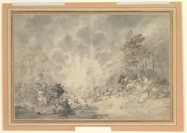 A Military Convoy Surprised by an Explosion, by Dirk Langendijk