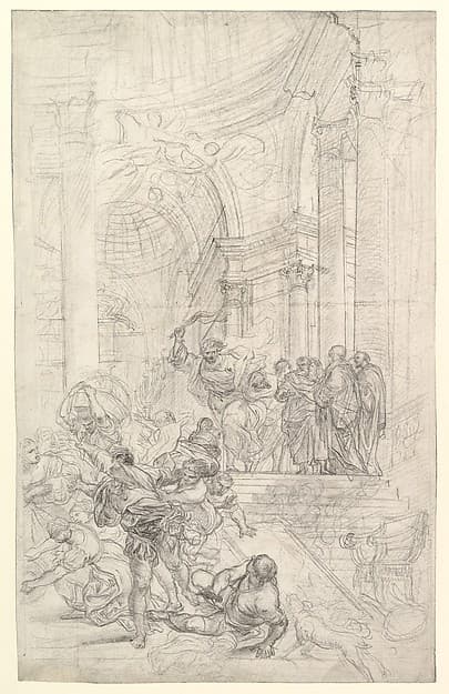 Christ Driving the Money Changers from the Temple, by Lorenzo de' Ferrari
