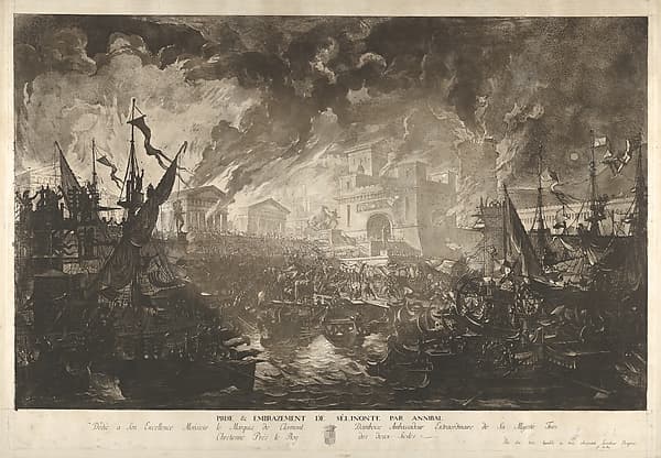 The Capture of Selinus by Hannibal, by Louis Jean Desprez