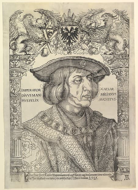 Portrait of the Emperor Maximilian I in an Architectural Frame (copy), by Hans Weiditz the Younger