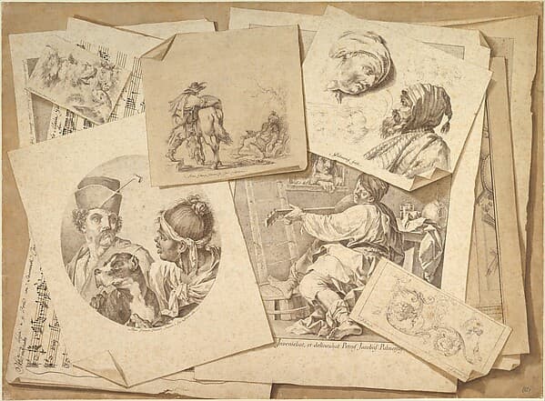 Trompe-l'Oeil Exercise: Prints on a Table Top, by Pietro Jacopo Palmieri