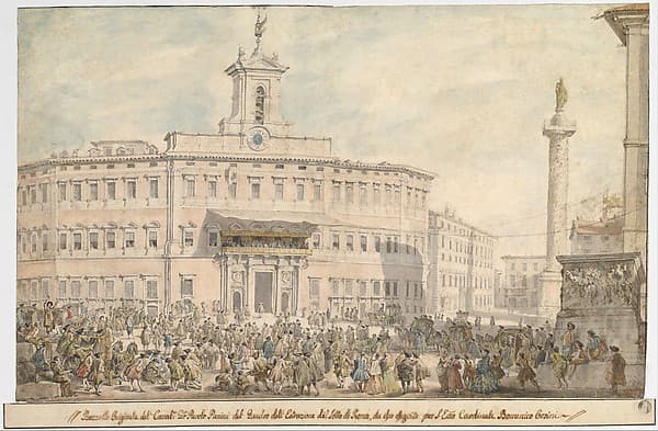 The Lottery in Piazza di Montecitorio, by Giovanni Paolo Panini