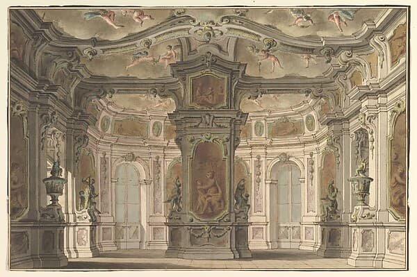 Design for an Opera Set, a Congress of Cupids, by Carlo Zucchi the Younger