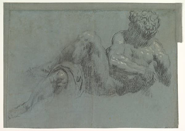 Study after Michelangelo's Giorno (recto and verso), by Jacopo Tintoretto (Jacopo Robusti)