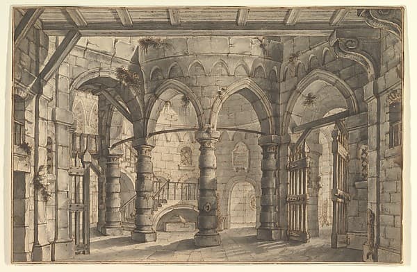 Design for a Stage Set, by Giovanni Maria Quaglio I (also known as Giulio Quaglio III)