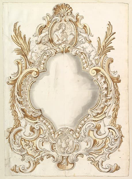 Design for a Carta Gloria, by Anonymous, Italian, Roman, 18th century