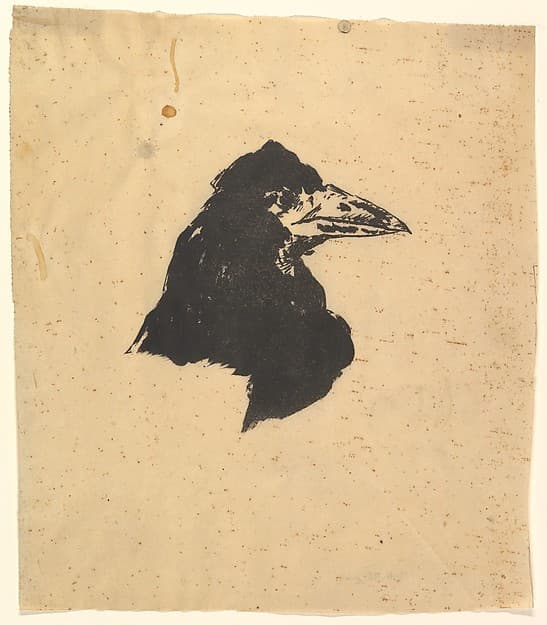 Design for the poster and cover for "The Raven" by Edgar Allan Poe, by Edouard Manet