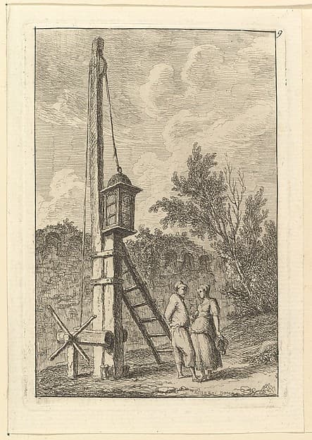 Le Poteau, by Hubert Robert