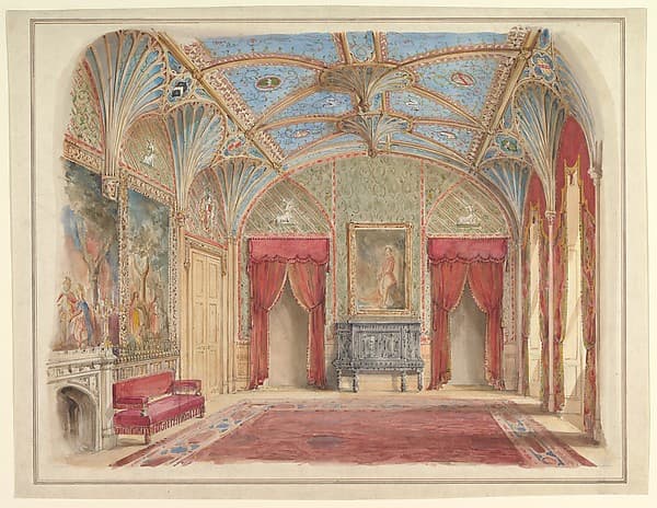Design for the Decoration of the Drawing Room at Eastnor Castle, Herefordshire, by John Gregory Crace