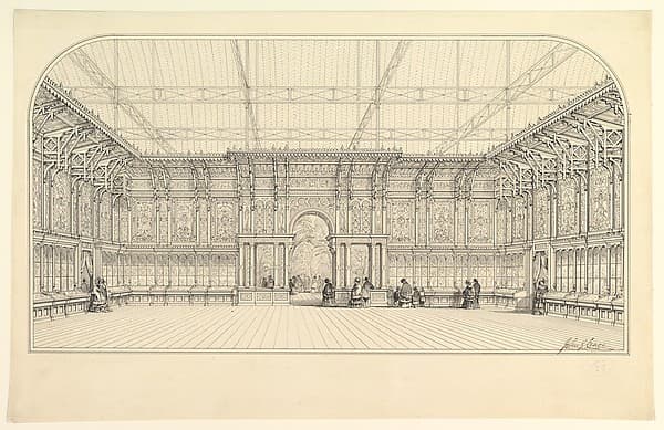 Gallery Lined with Display Cases, by John Gregory Crace