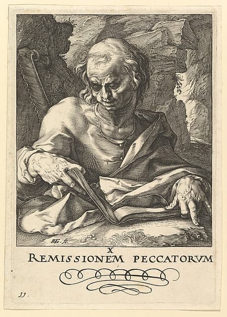 St. Simon, from "Christ, the Apostles and St. Paul with the Creed", by Hendrick Goltzius