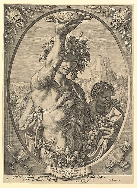 Bacchus, by Hendrick Goltzius
